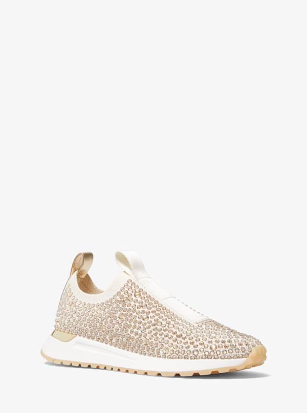 Damske Tenisky Michael Kors Bodie Embellished Mesh Slip-On Krém - Topanky Michael Kors Slevy | XKWGM-6284